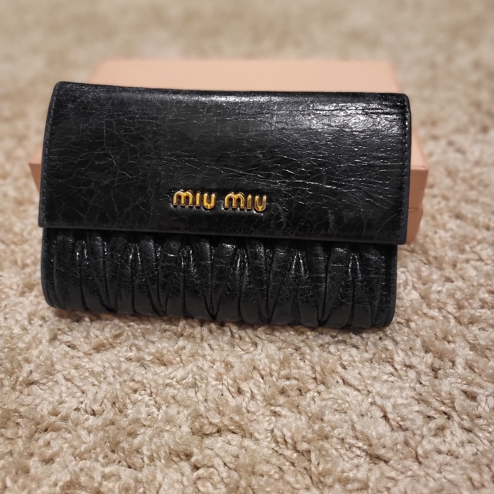Miu Miu lamb leather women wallet